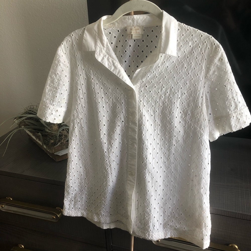 Kate Spade Eyelet Short Sleeved Shirt